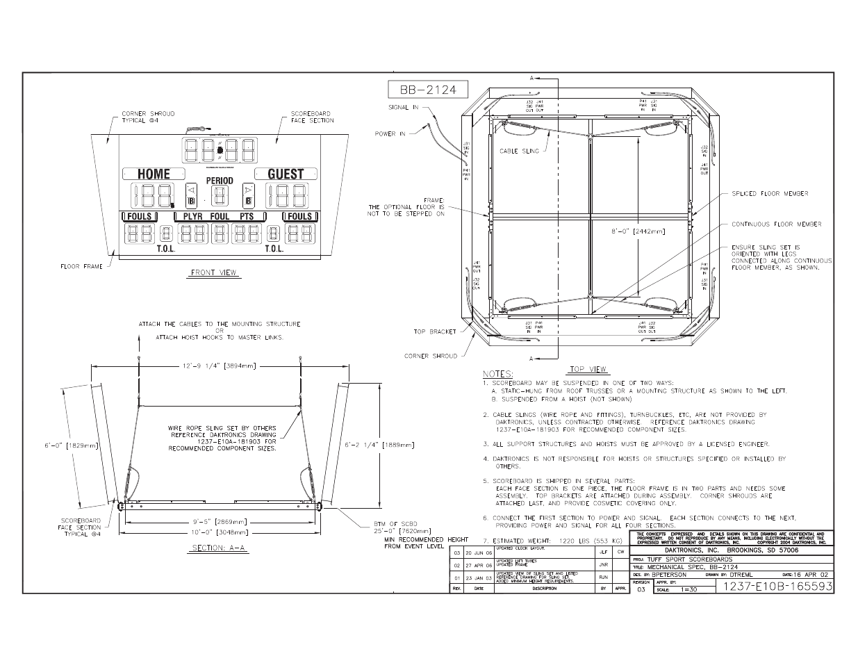 Daktronics BB-2102 Tuff Sport Four-Sided Basketball LED Scoreboard User Manual | Page 53 / 112