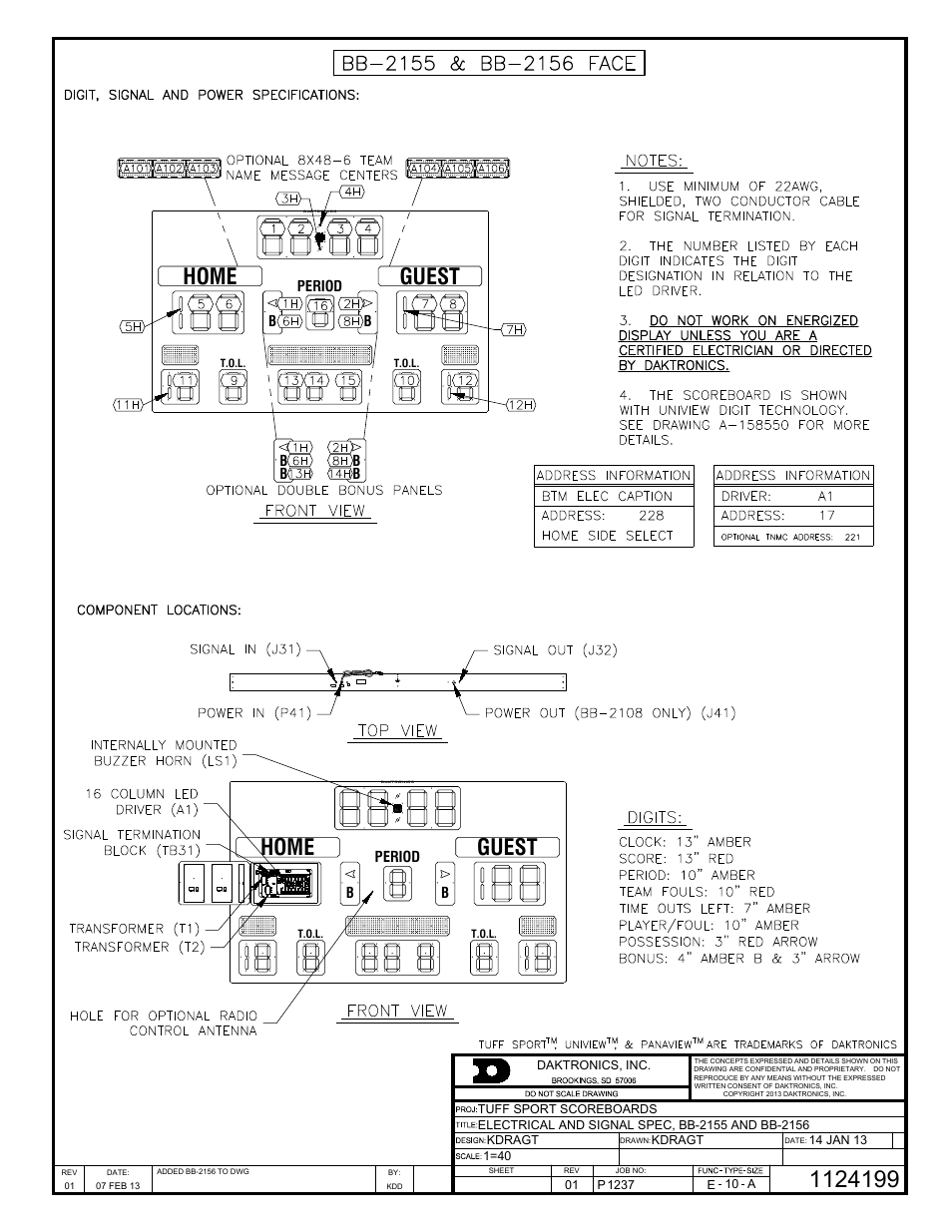 Home guest, Home, Guest | Daktronics BB-2102 Tuff Sport Four-Sided Basketball LED Scoreboard User Manual | Page 68 / 112