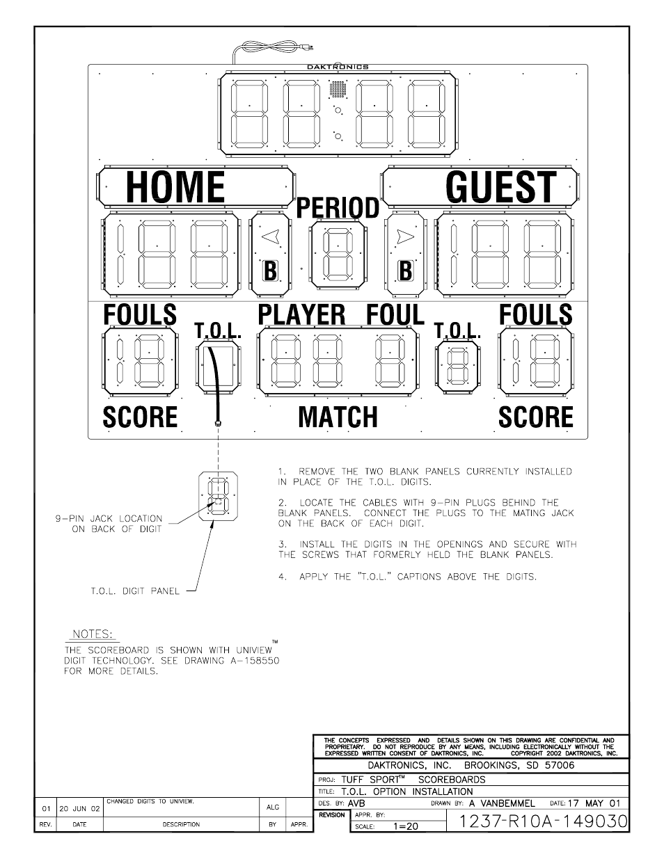 Daktronics BB-2102 Tuff Sport Four-Sided Basketball LED Scoreboard User Manual | Page 75 / 112