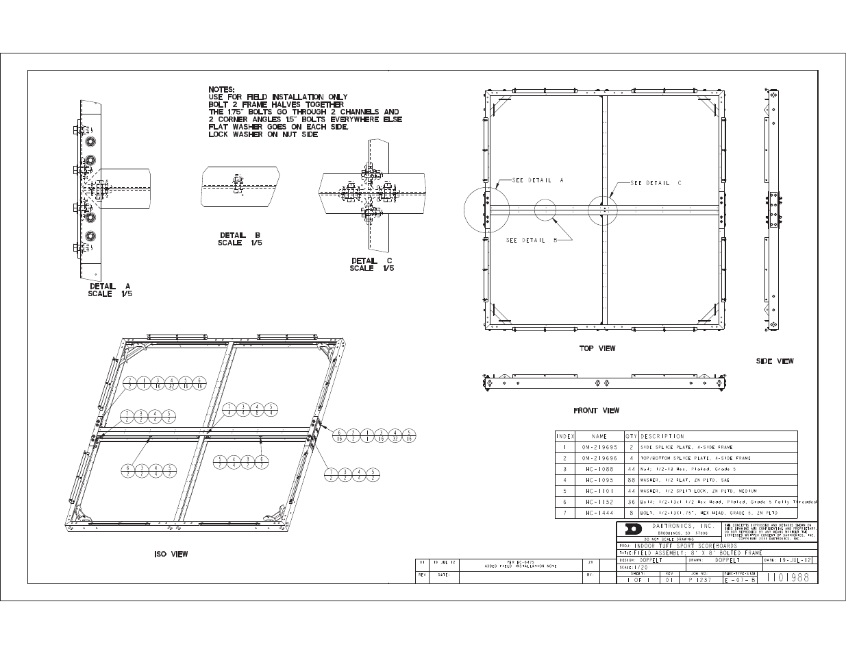 Daktronics BB-2102 Tuff Sport Four-Sided Basketball LED Scoreboard User Manual | Page 99 / 112