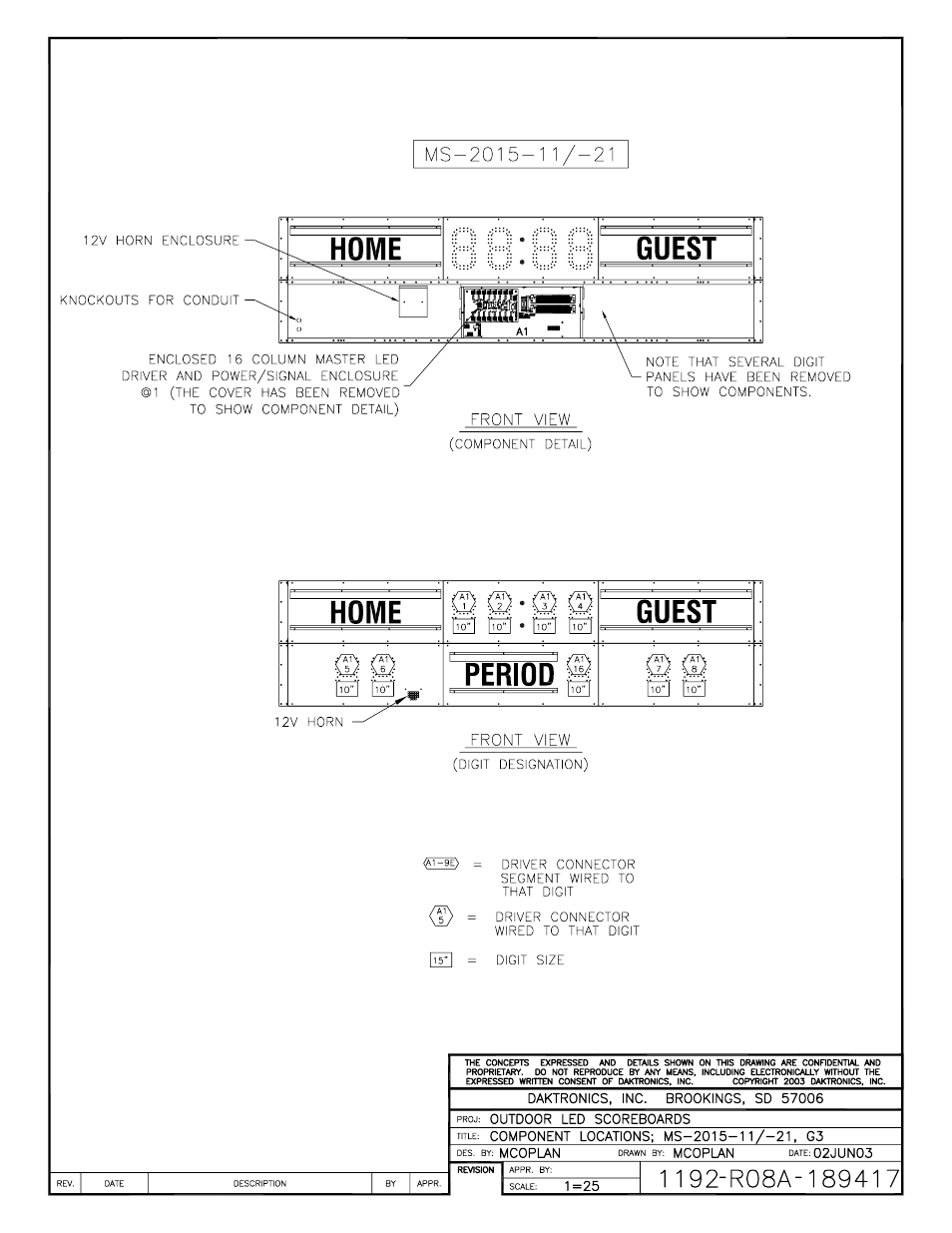Daktronics FB-2006 Generation III Stackable LED Scoreboard User Manual | Page 50 / 76