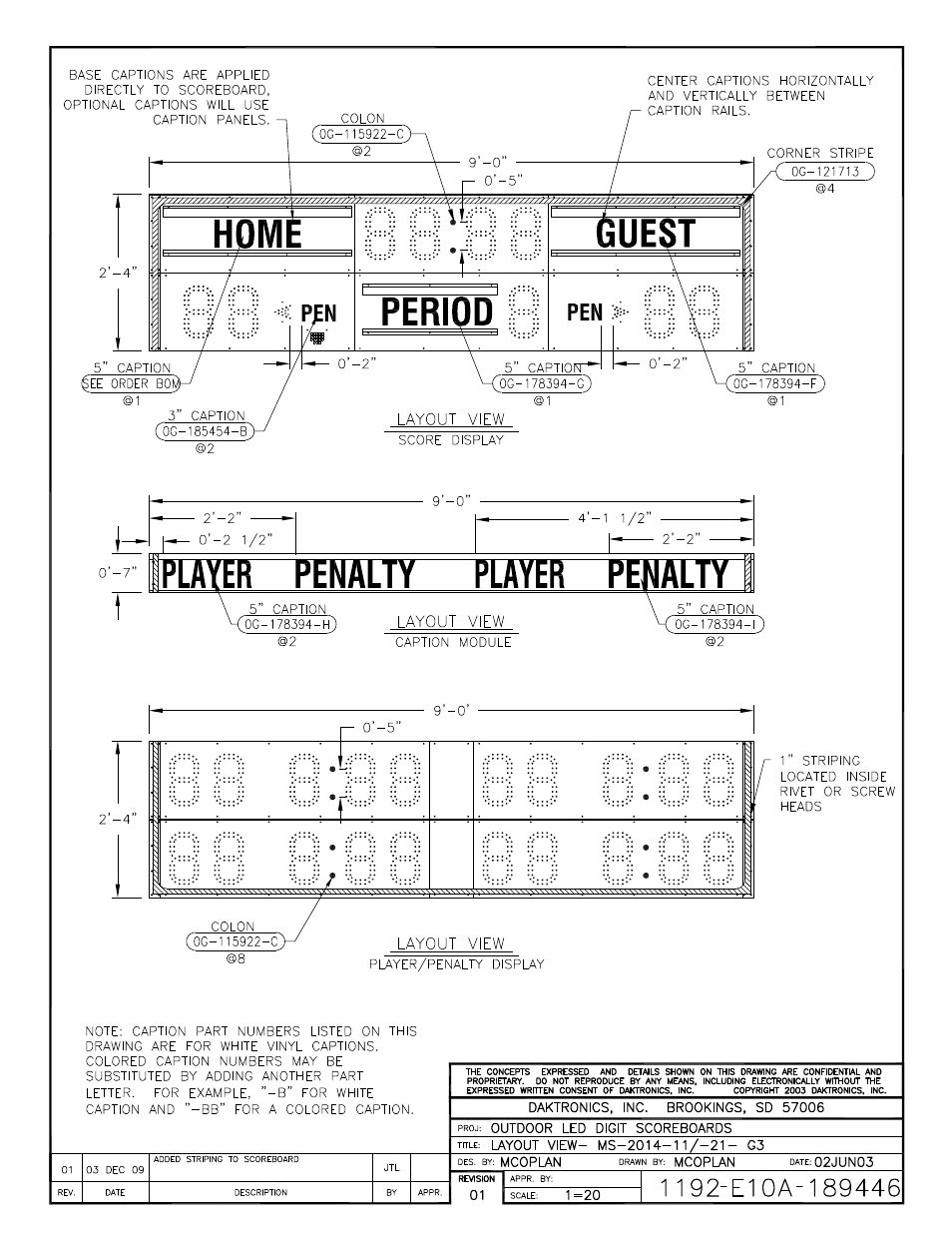 Daktronics FB-2006 Generation III Stackable LED Scoreboard User Manual | Page 52 / 76