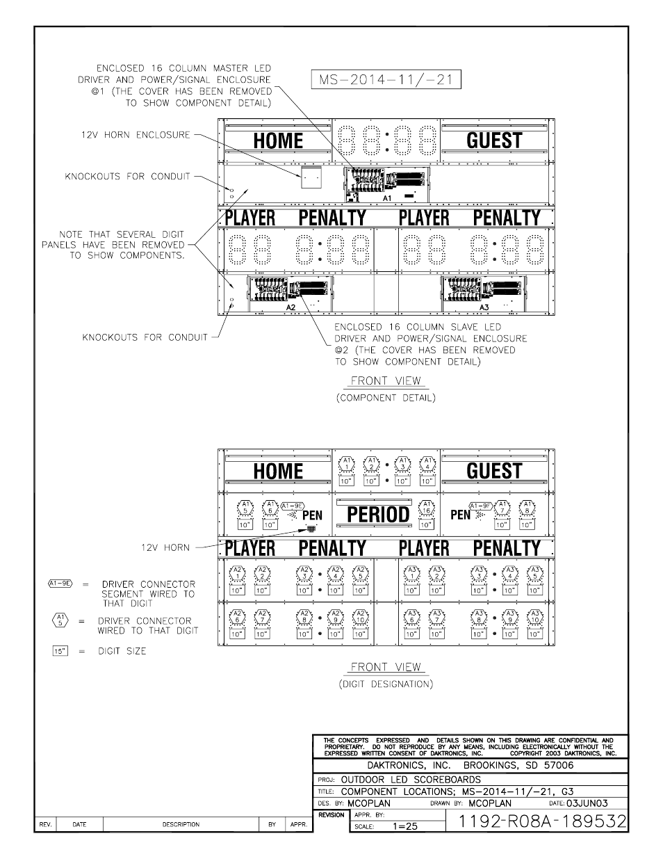 Daktronics FB-2006 Generation III Stackable LED Scoreboard User Manual | Page 54 / 76