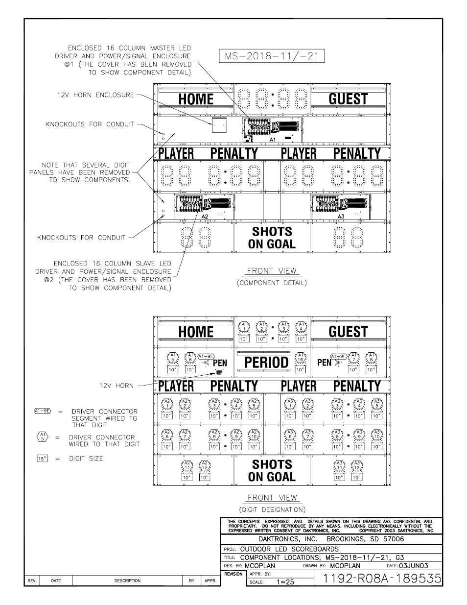 Daktronics FB-2006 Generation III Stackable LED Scoreboard User Manual | Page 55 / 76