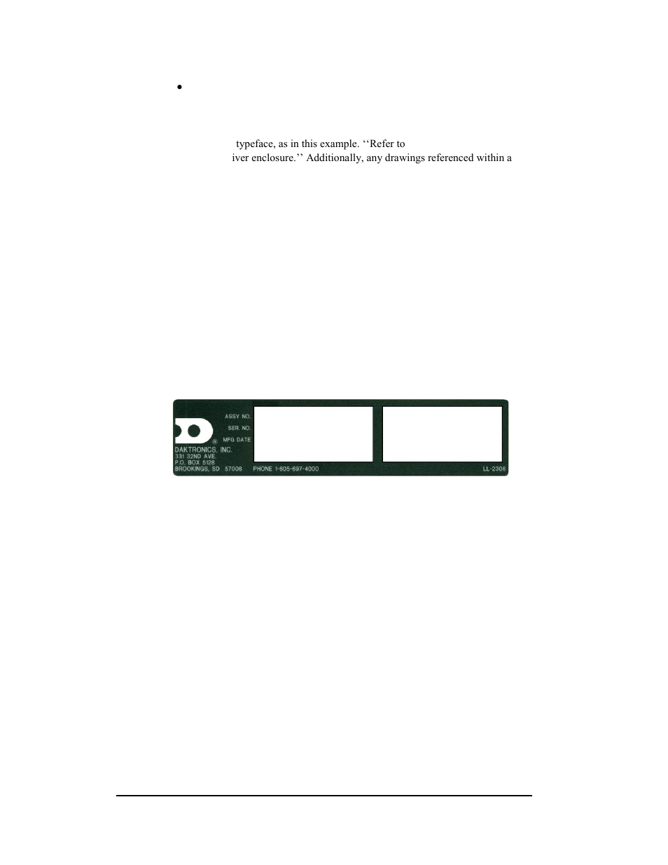 2 daktronics nomenclature, Daktronics nomenclature | Daktronics FB-2006 Generation III Stackable LED Scoreboard User Manual | Page 8 / 76