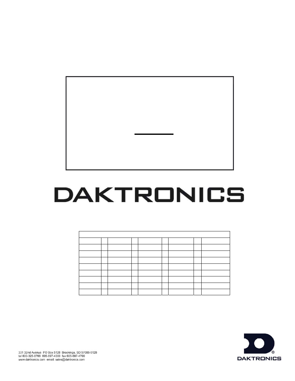 Daktronics BA-1518 Generation IV Multi-Section Outdoor LED Scoreboard User Manual | 208 pages