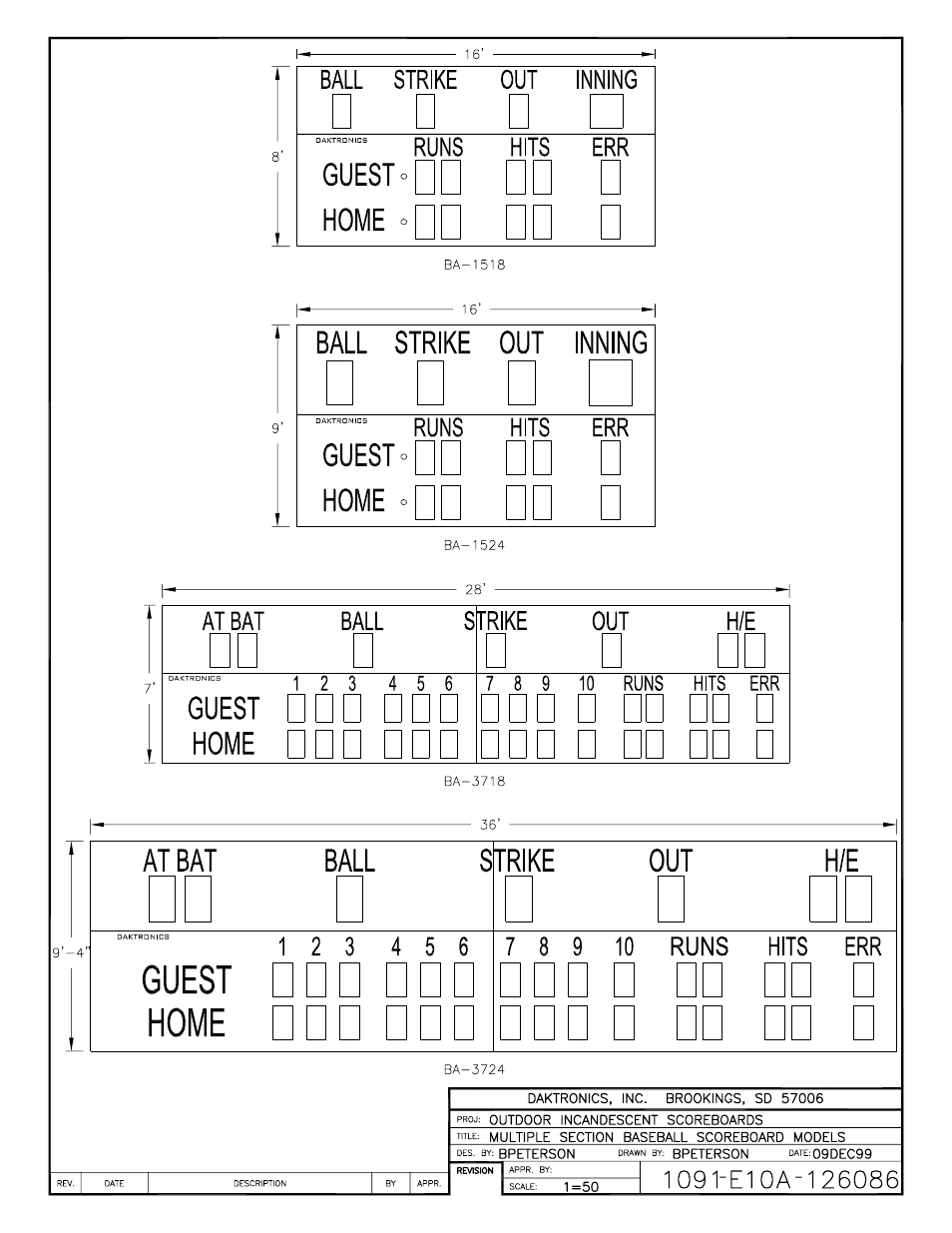 Daktronics BA-1518 Generation IV Multi-Section Outdoor LED Scoreboard User Manual | Page 114 / 208