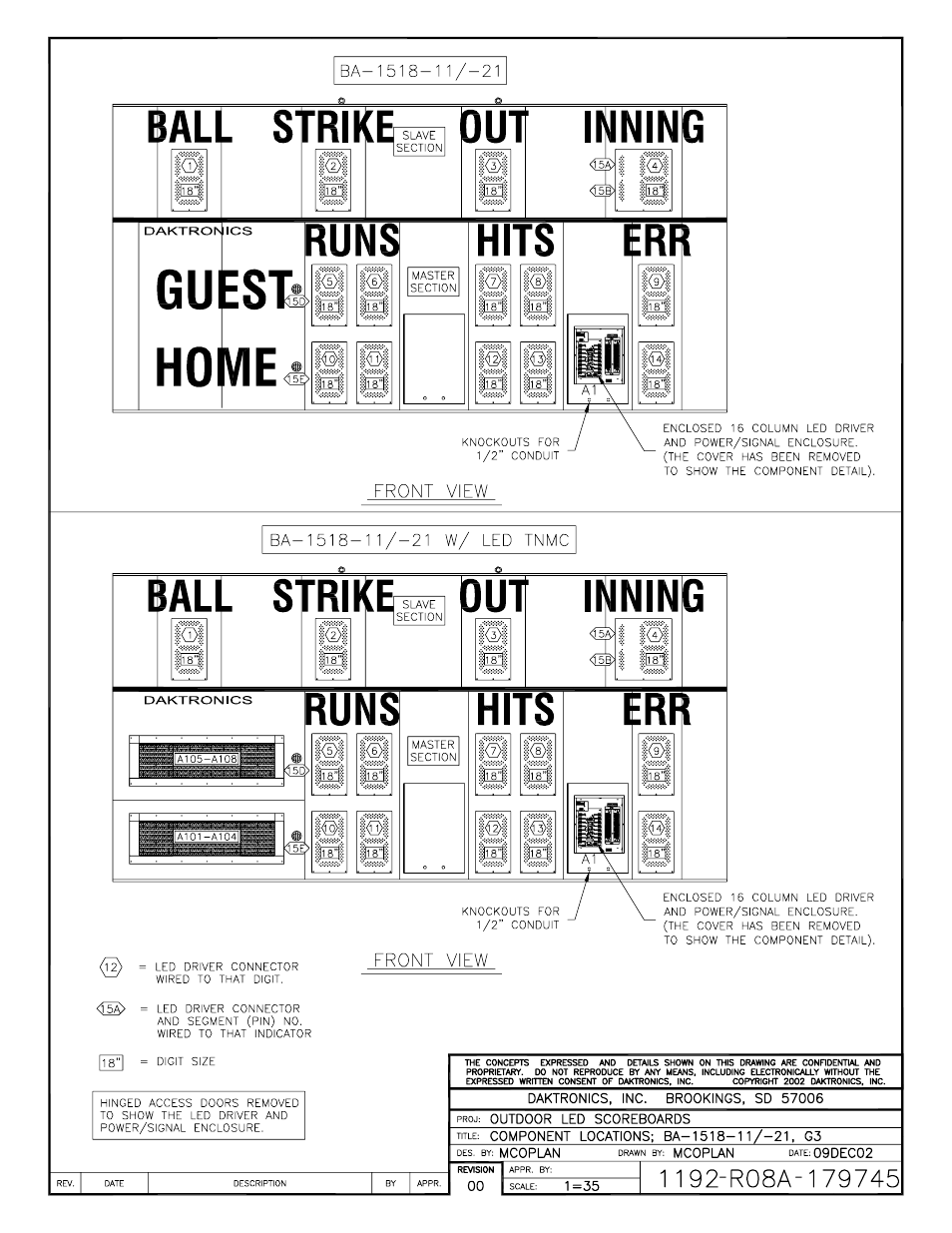 Daktronics BA-1518 Generation IV Multi-Section Outdoor LED Scoreboard User Manual | Page 133 / 208