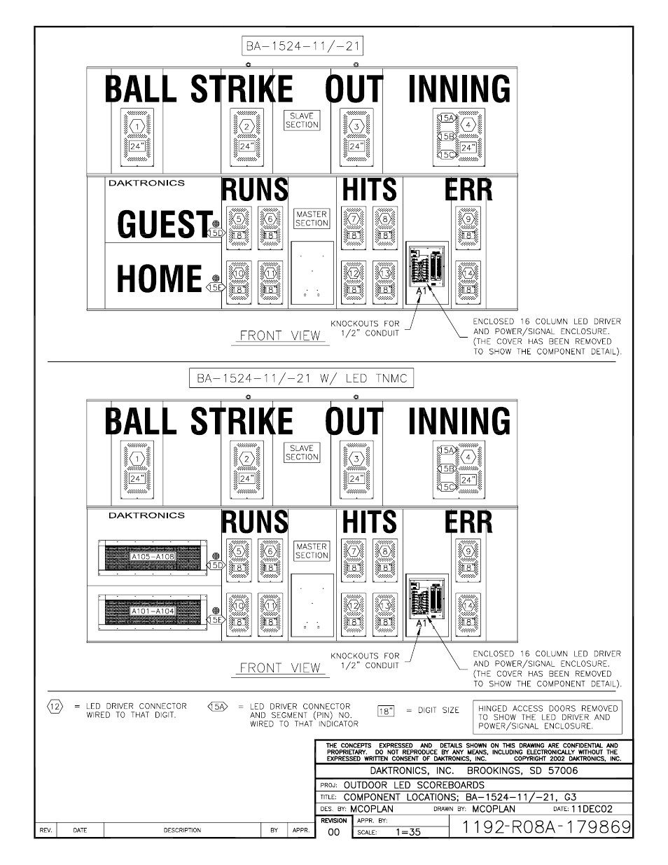 Daktronics BA-1518 Generation IV Multi-Section Outdoor LED Scoreboard User Manual | Page 135 / 208