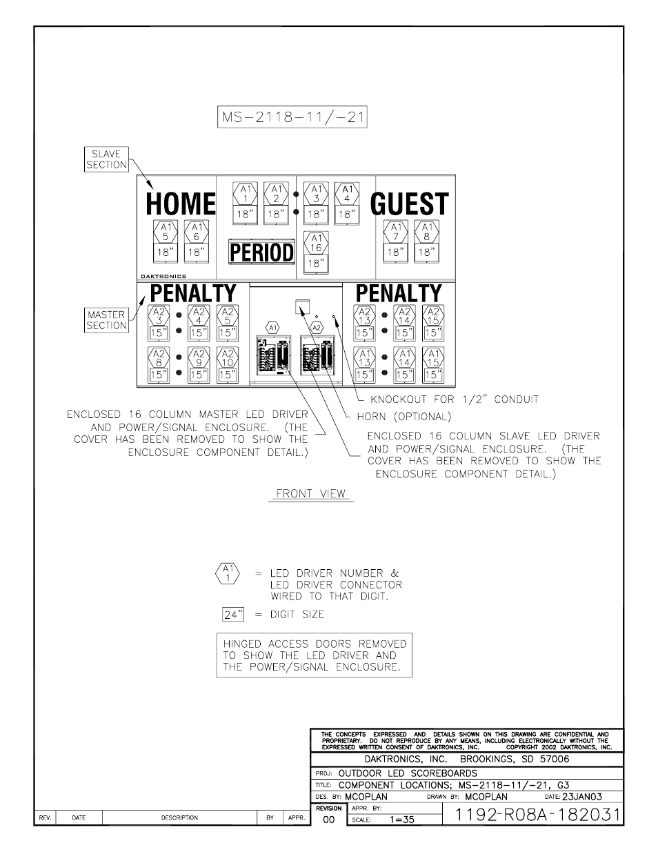 Daktronics BA-1518 Generation IV Multi-Section Outdoor LED Scoreboard User Manual | Page 145 / 208