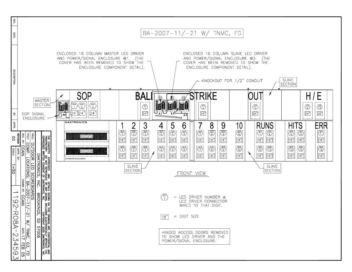 Daktronics BA-1518 Generation IV Multi-Section Outdoor LED Scoreboard User Manual | Page 178 / 208