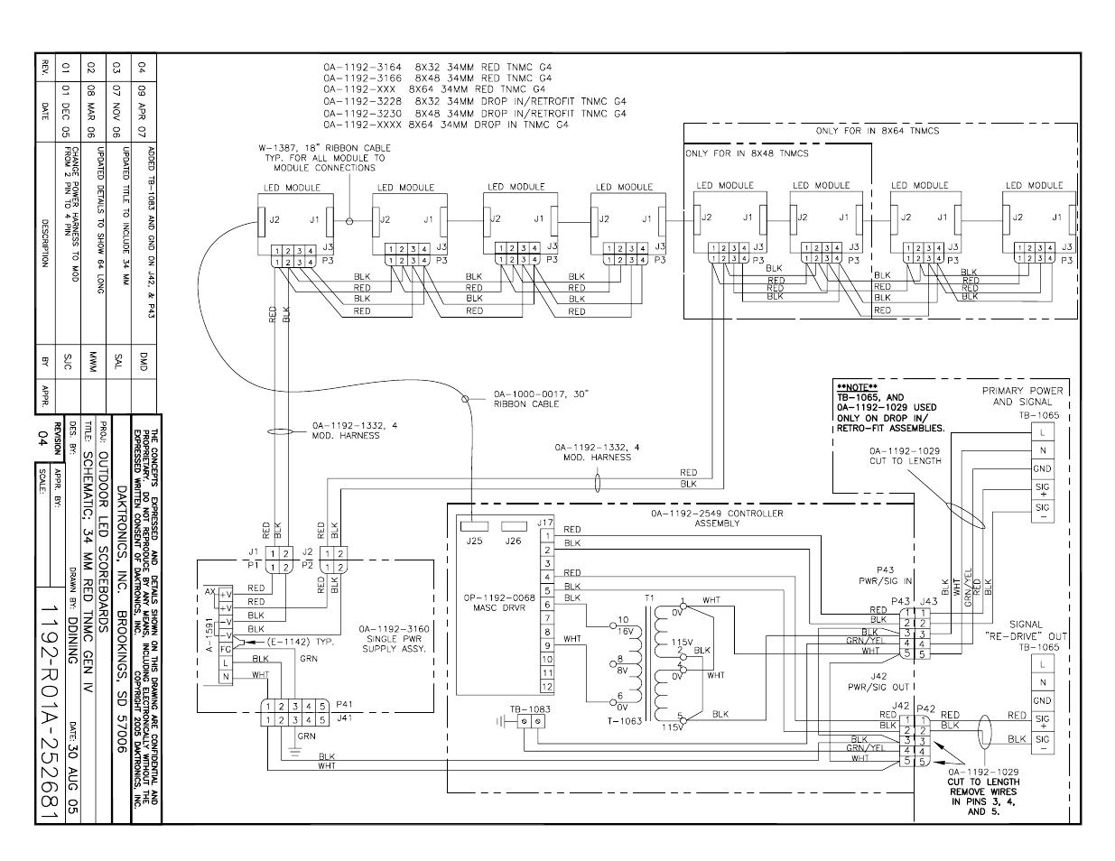 Daktronics BA-1518 Generation IV Multi-Section Outdoor LED Scoreboard User Manual | Page 183 / 208
