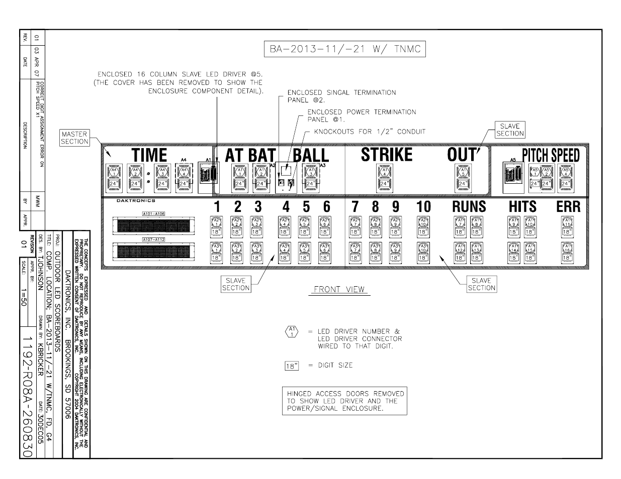 Daktronics BA-1518 Generation IV Multi-Section Outdoor LED Scoreboard User Manual | Page 185 / 208