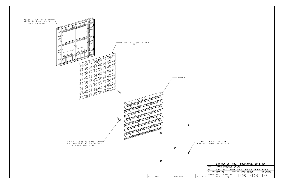 Daktronics BA-1518 Generation IV Multi-Section Outdoor LED Scoreboard User Manual | Page 196 / 208