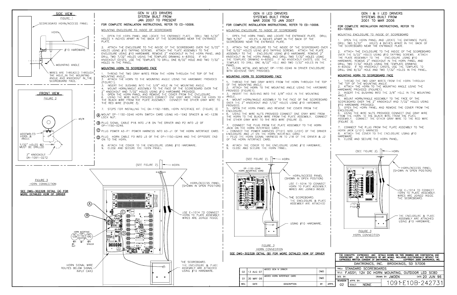 Daktronics BA-1518 Generation IV Multi-Section Outdoor LED Scoreboard User Manual | Page 200 / 208