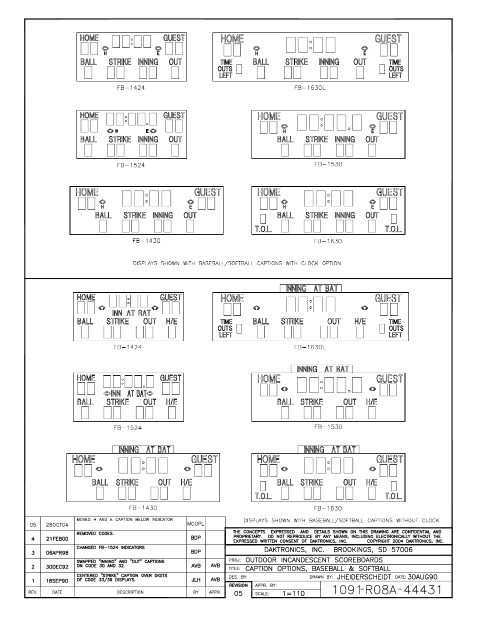 Daktronics BA-1518 Generation IV Multi-Section Outdoor LED Scoreboard User Manual | Page 99 / 208