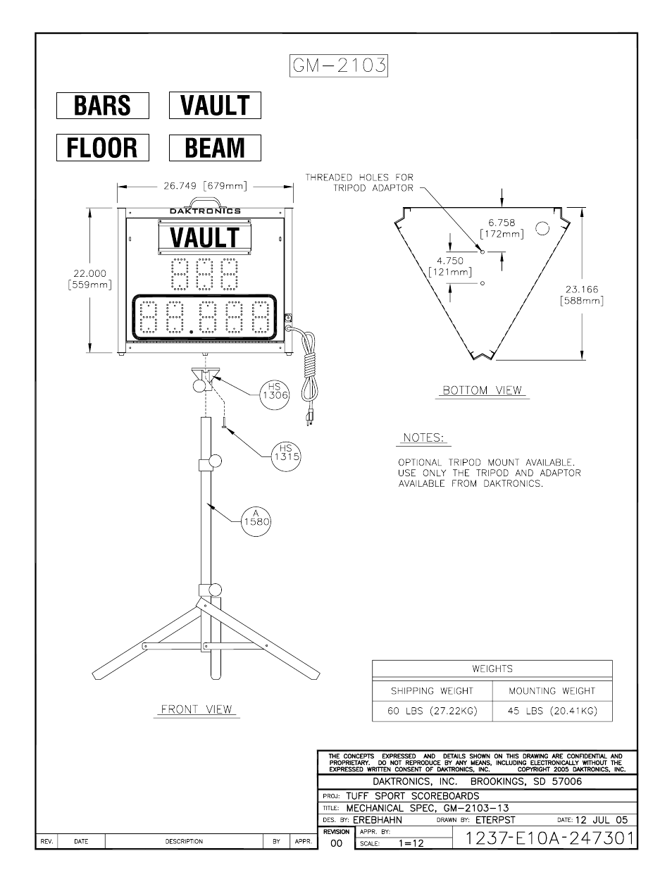 Daktronics GM-2101 LED Gymnastics Scoreboards User Manual | Page 32 / 38