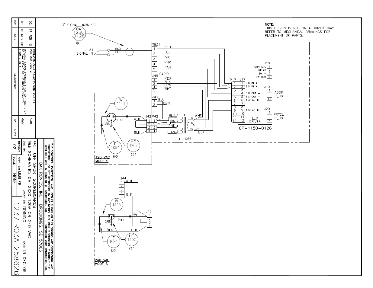 Daktronics GM-2101 LED Gymnastics Scoreboards User Manual | Page 34 / 38