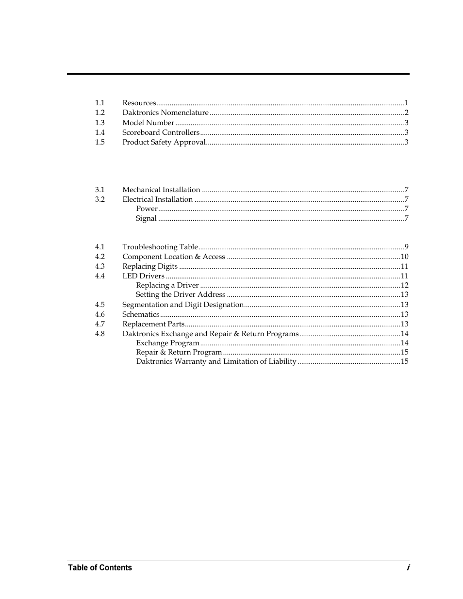 Daktronics GM-2101 LED Gymnastics Scoreboards User Manual | Page 5 / 38