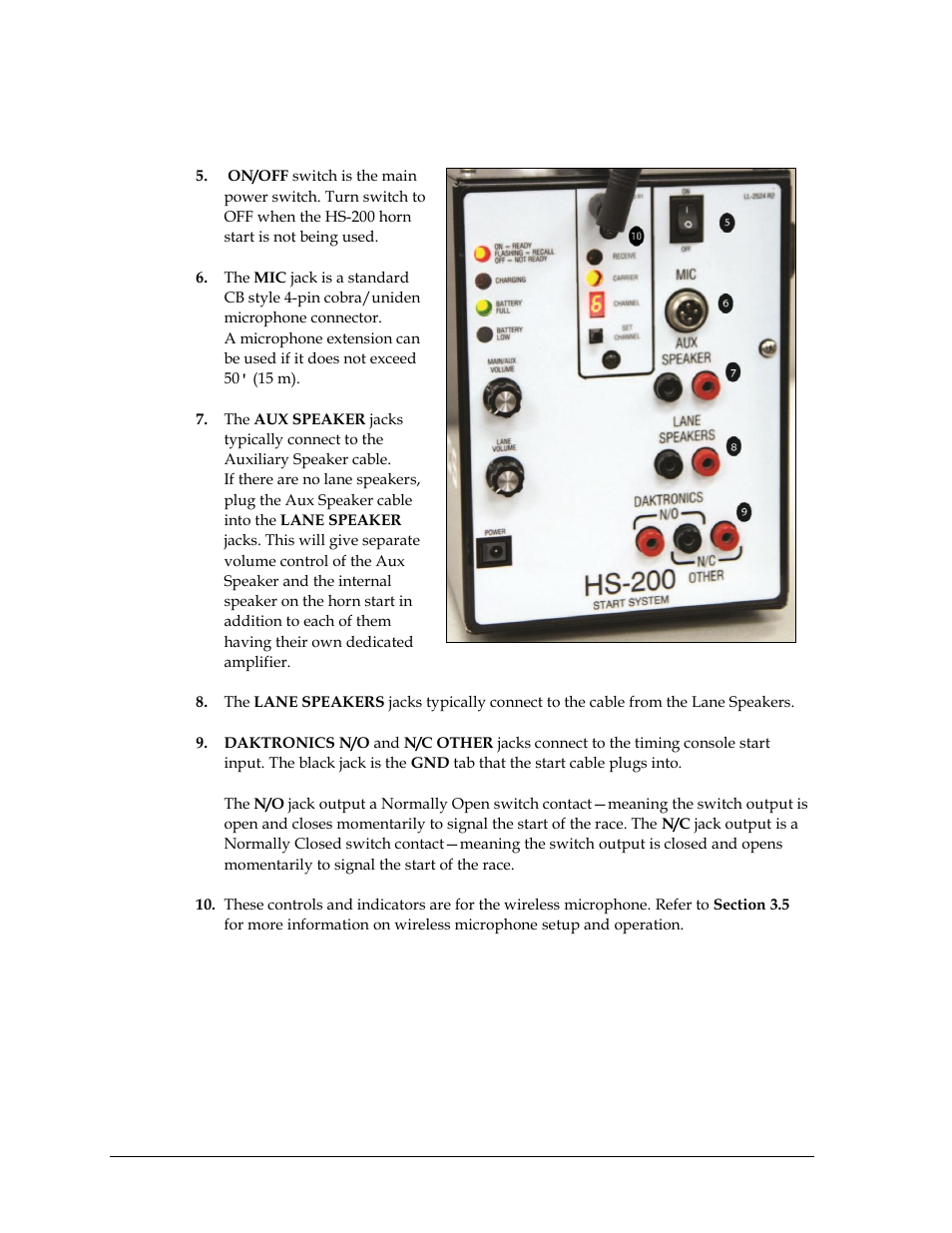 Daktronics HS-200 Horn Start User Manual | Page 12 / 36