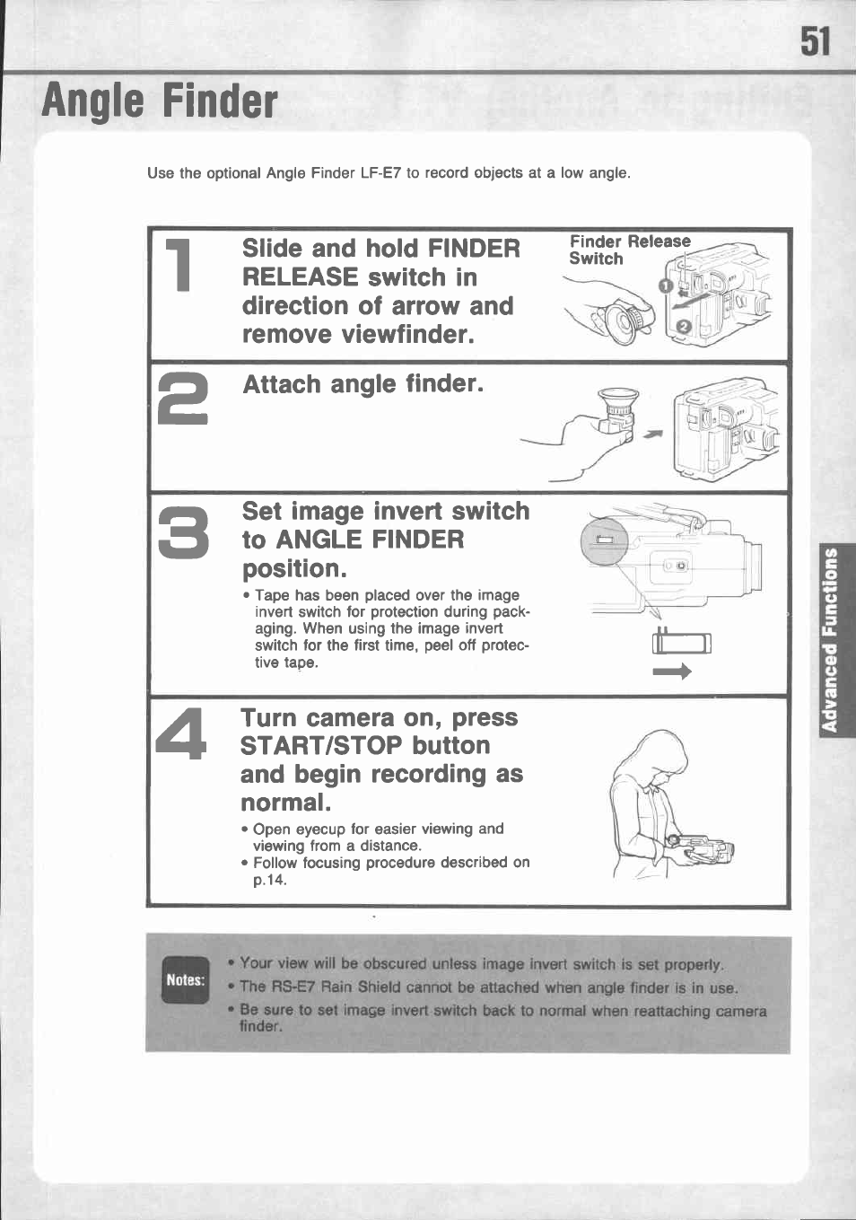 Microphone | Canon E 77 User Manual | Page 53 / 65