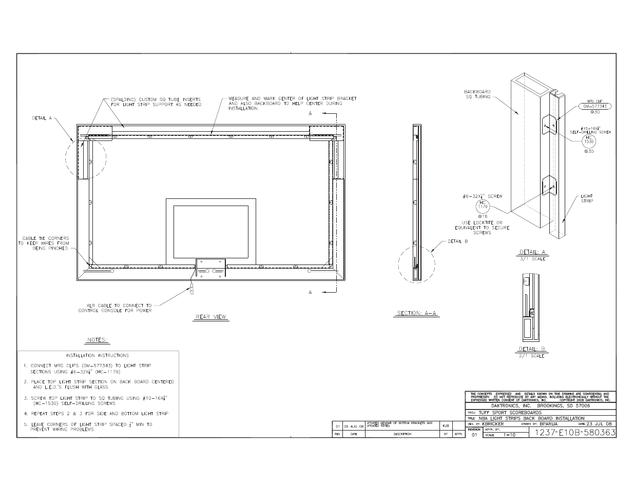 Daktronics LED End-of-Period Basketball Lighting User Manual | Page 29 / 34
