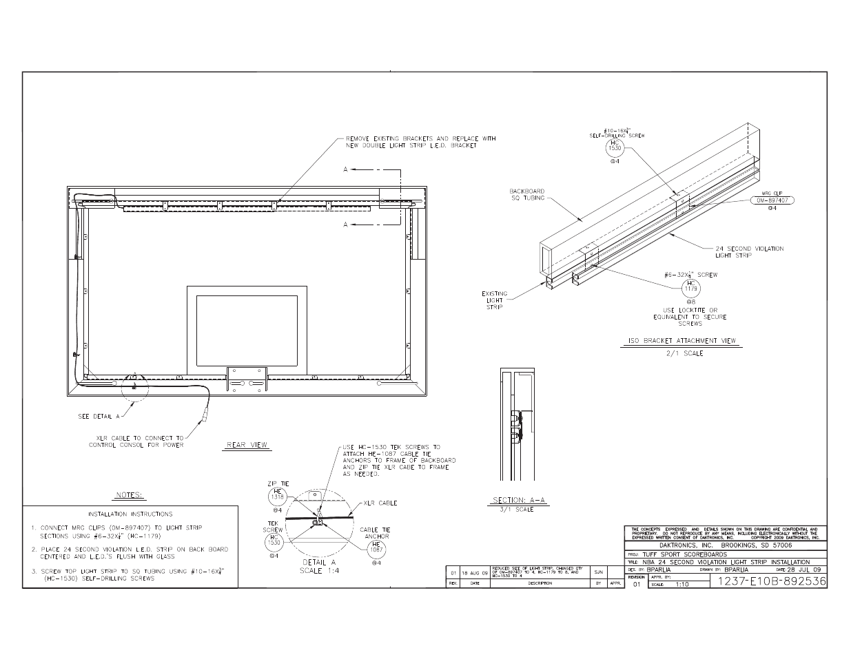 Daktronics LED End-of-Period Basketball Lighting User Manual | Page 30 / 34