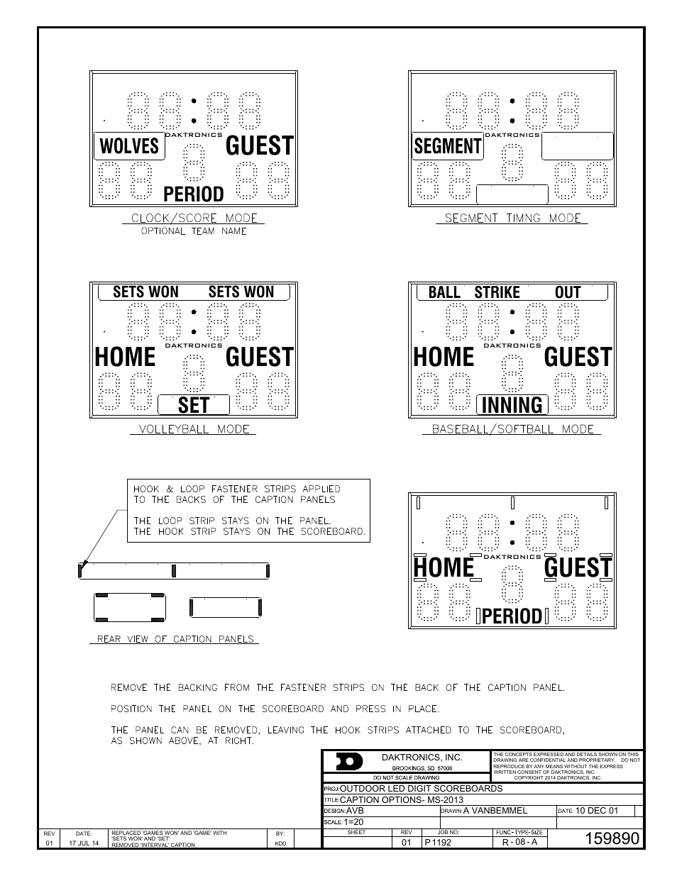 Guest home, Guest, Home guest | Set inning, Period, Out ball strike, Sets won | Daktronics MS-2013 Portable LED Scoreboard User Manual | Page 40 / 52