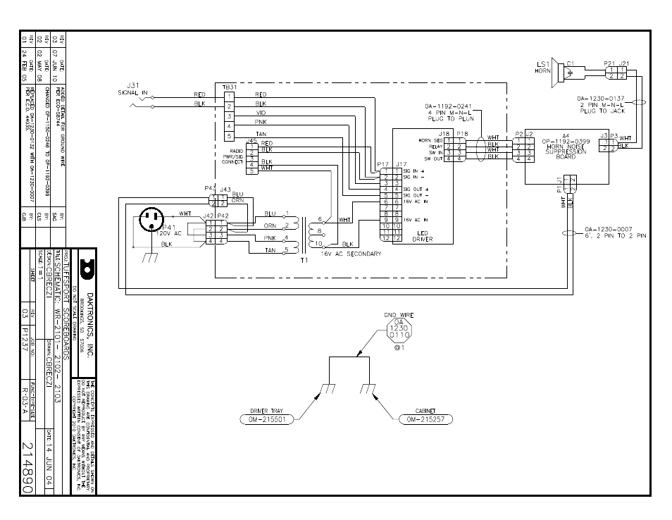 Daktronics WR-2101 Matside Jr. LED Wrestling Scoreboard User Manual | Page 30 / 44