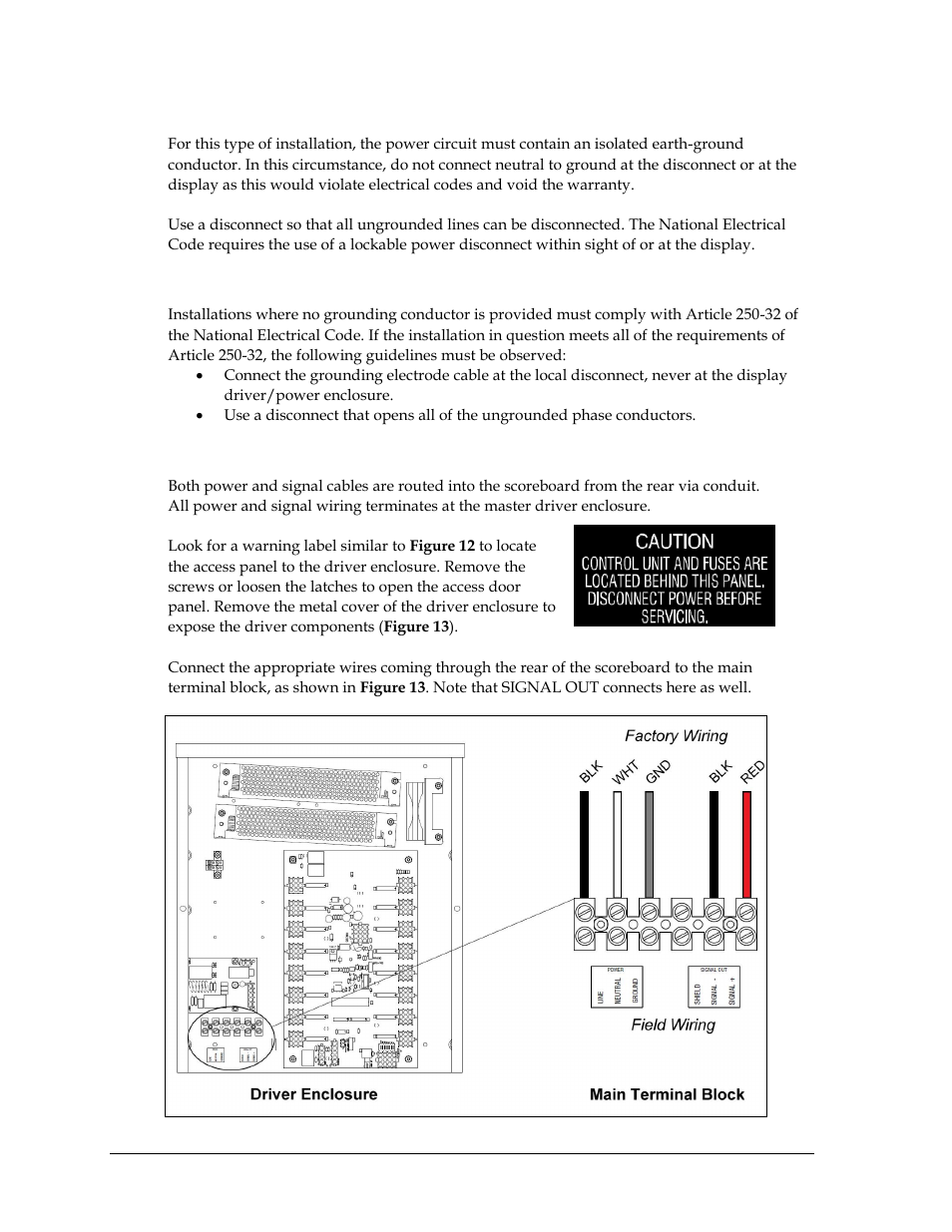 Connection | Daktronics FB-2500 Modular LED Football Scoreboard User Manual | Page 18 / 52