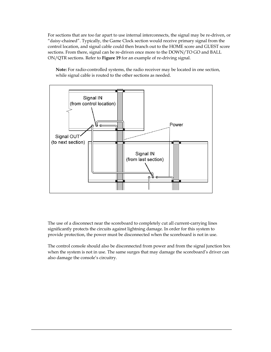 5 lightning protection, Lightning protection | Daktronics FB-2500 Modular LED Football Scoreboard User Manual | Page 22 / 52