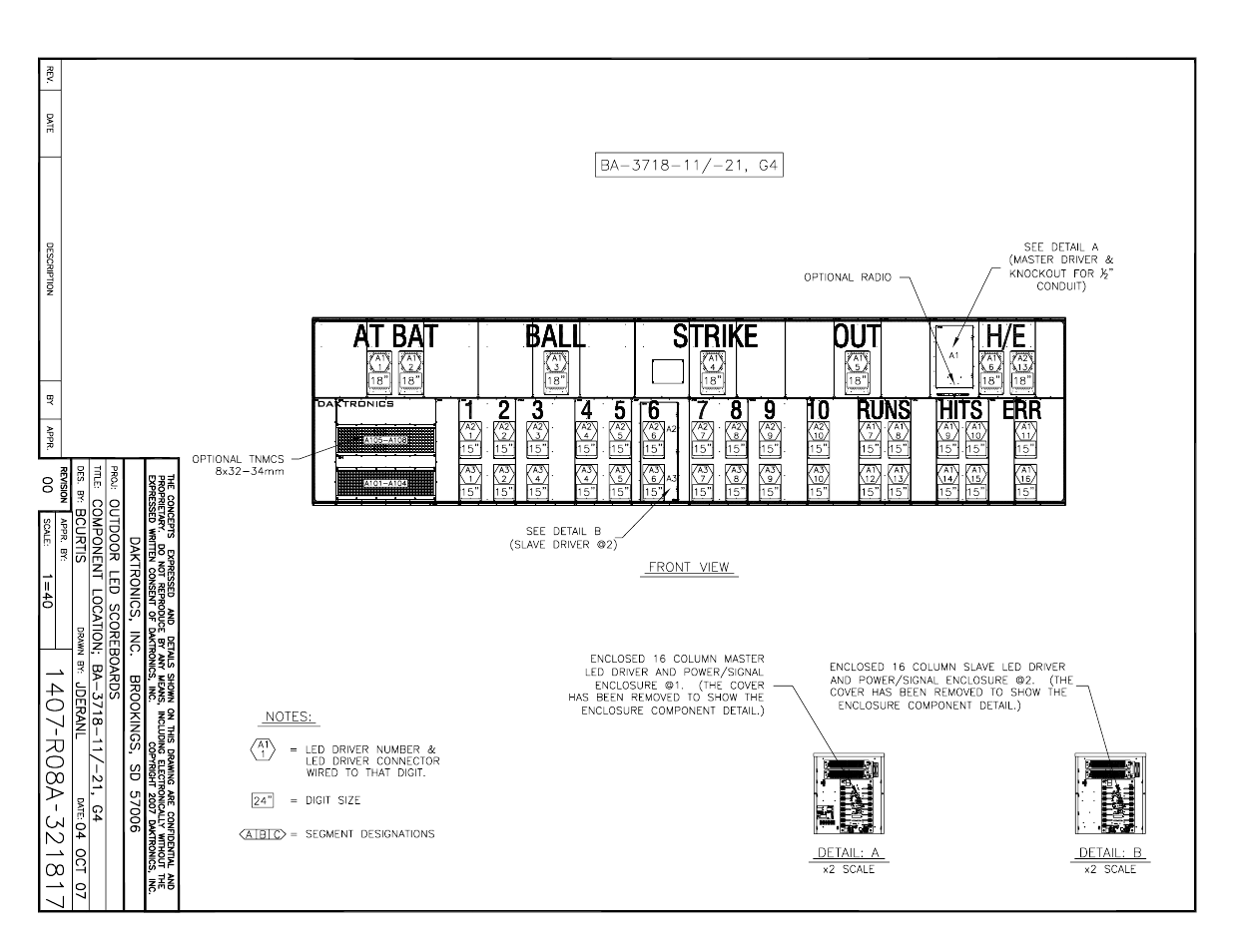 Daktronics BA-1518 Multi-Section Outdoor LED Scoreboard User Manual | Page 103 / 134