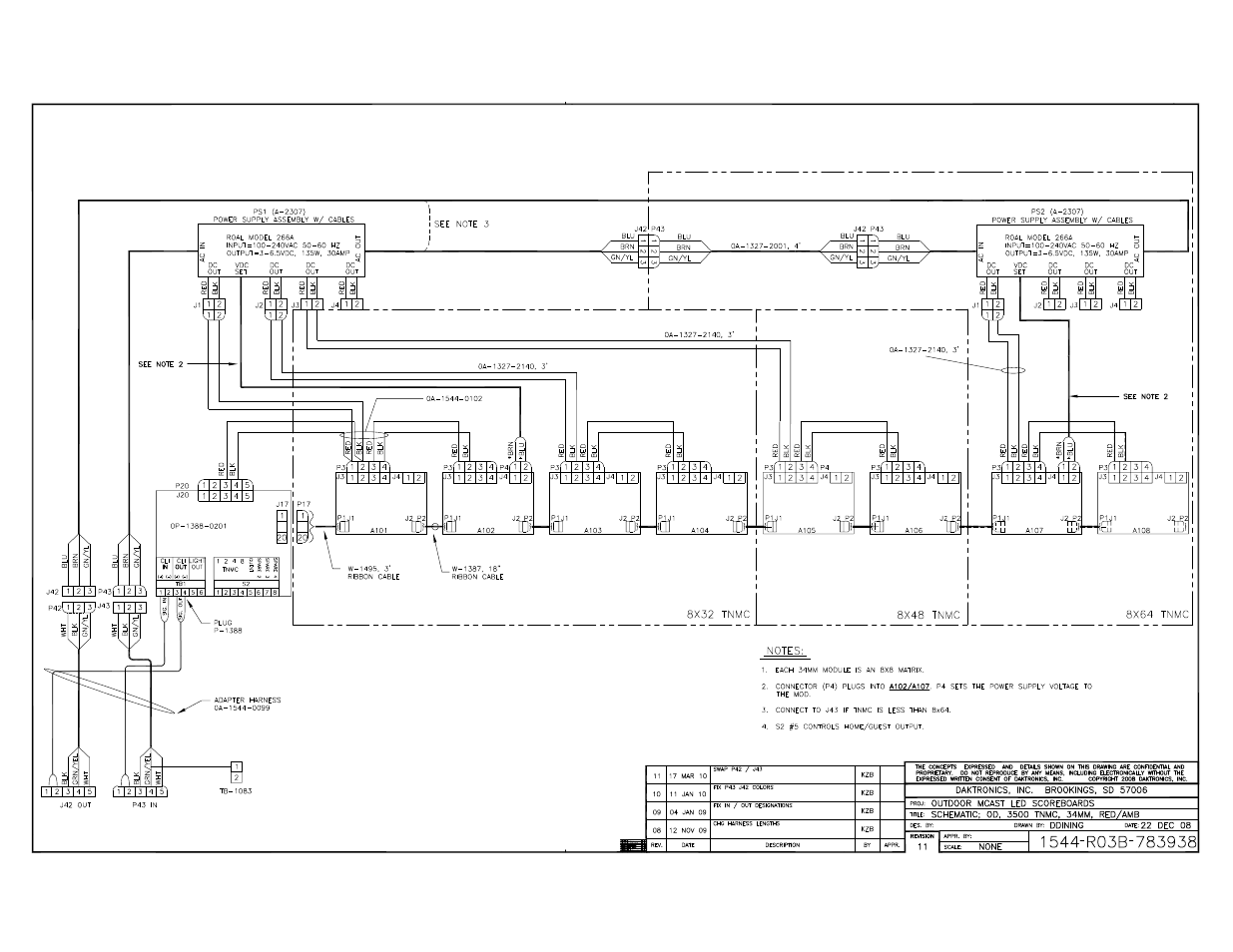 Daktronics BA-1518 Multi-Section Outdoor LED Scoreboard User Manual | Page 116 / 134