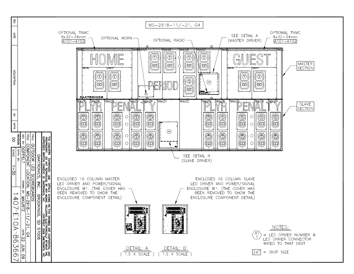 Daktronics BA-1518 Multi-Section Outdoor LED Scoreboard User Manual | Page 119 / 134