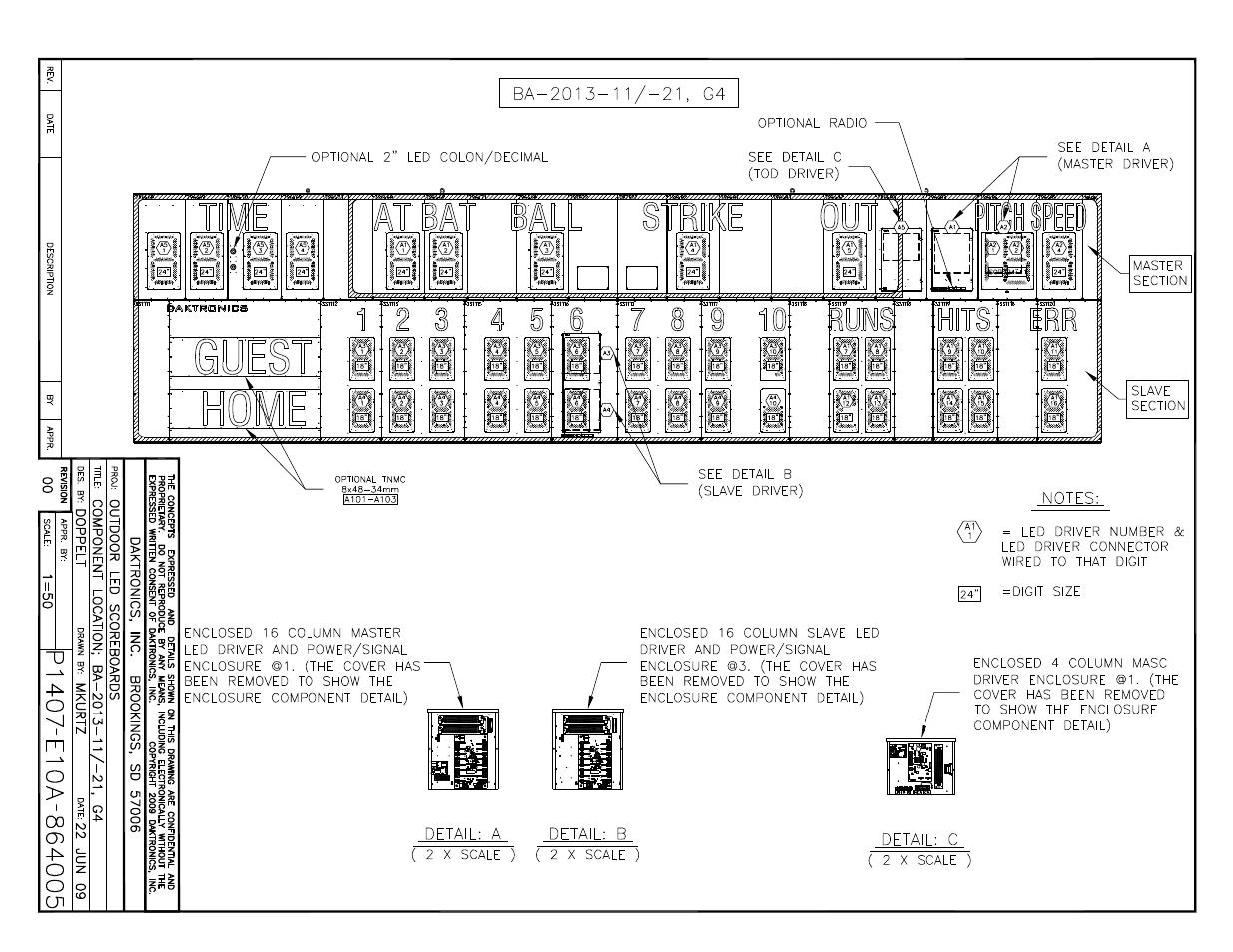 Daktronics BA-1518 Multi-Section Outdoor LED Scoreboard User Manual | Page 120 / 134