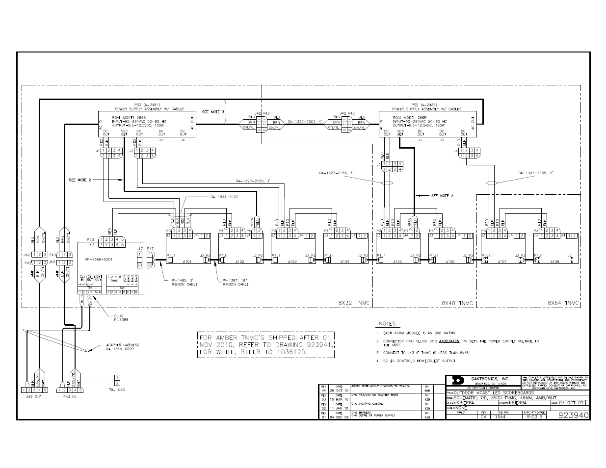 Daktronics BA-1518 Multi-Section Outdoor LED Scoreboard User Manual | Page 123 / 134