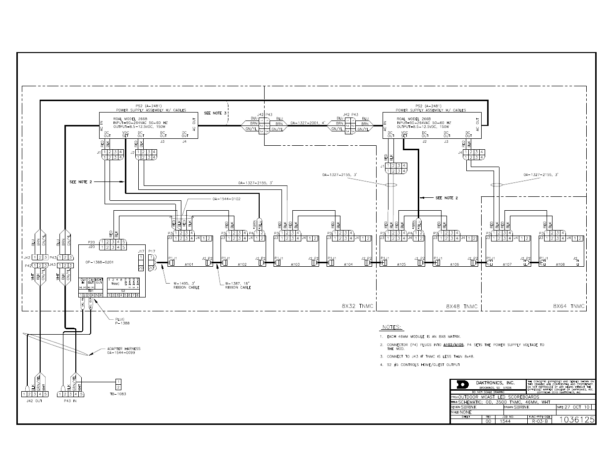 Daktronics BA-1518 Multi-Section Outdoor LED Scoreboard User Manual | Page 129 / 134