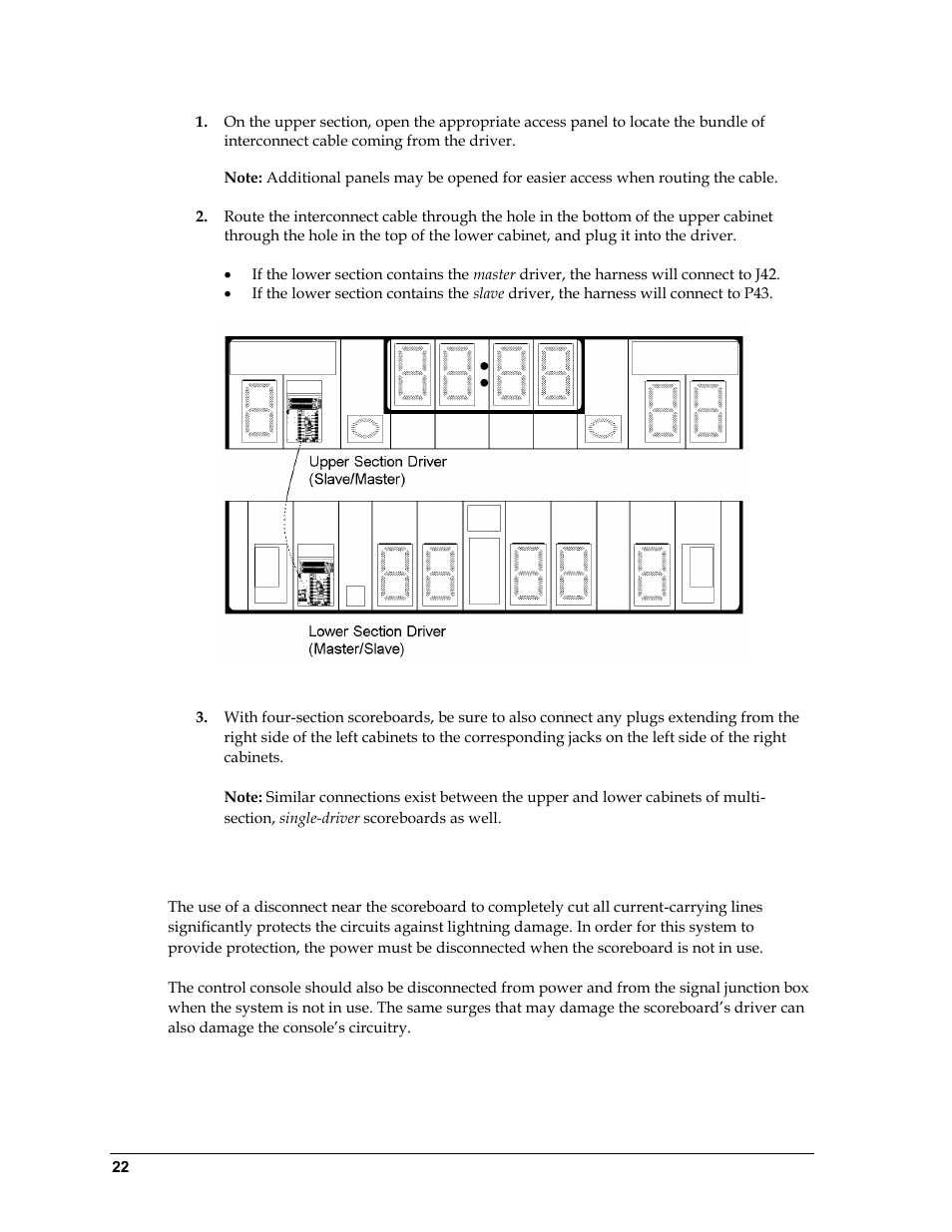 6 lightning protection, Lightning protection, Figure 17 ) | Daktronics BA-1518 Multi-Section Outdoor LED Scoreboard User Manual | Page 28 / 134