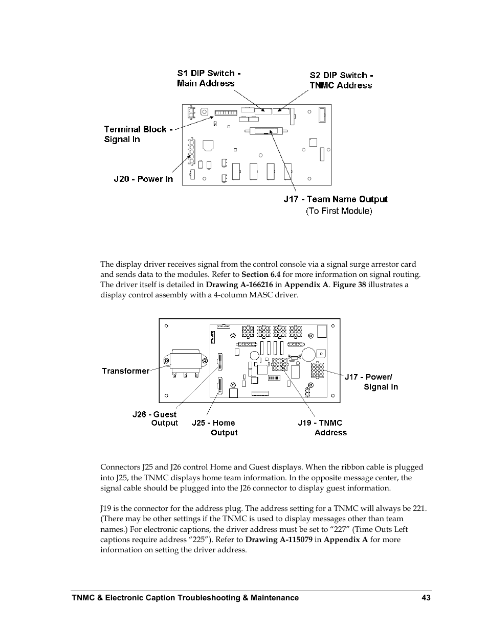 For displays built before september 2009 | Daktronics BA-1518 Multi-Section Outdoor LED Scoreboard User Manual | Page 49 / 134