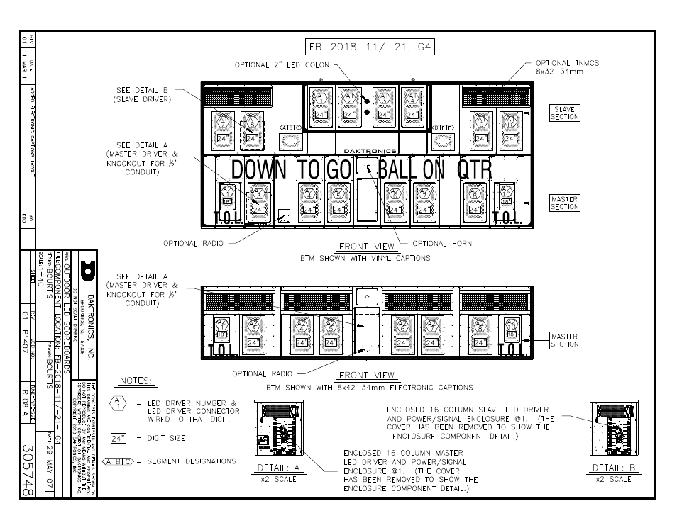 Daktronics BA-1518 Multi-Section Outdoor LED Scoreboard User Manual | Page 86 / 134