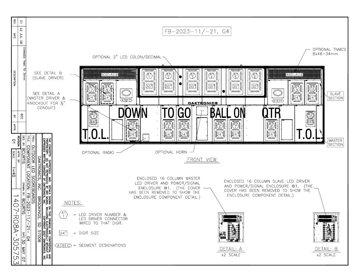 Daktronics BA-1518 Multi-Section Outdoor LED Scoreboard User Manual | Page 91 / 134