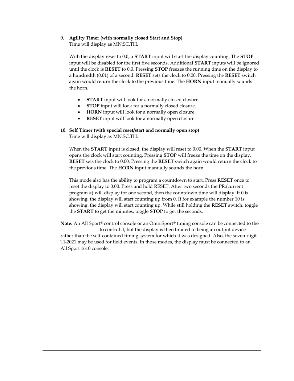 Daktronics TI-2020 Multipurpose Track & Field LED Timing Display User Manual | Page 23 / 50