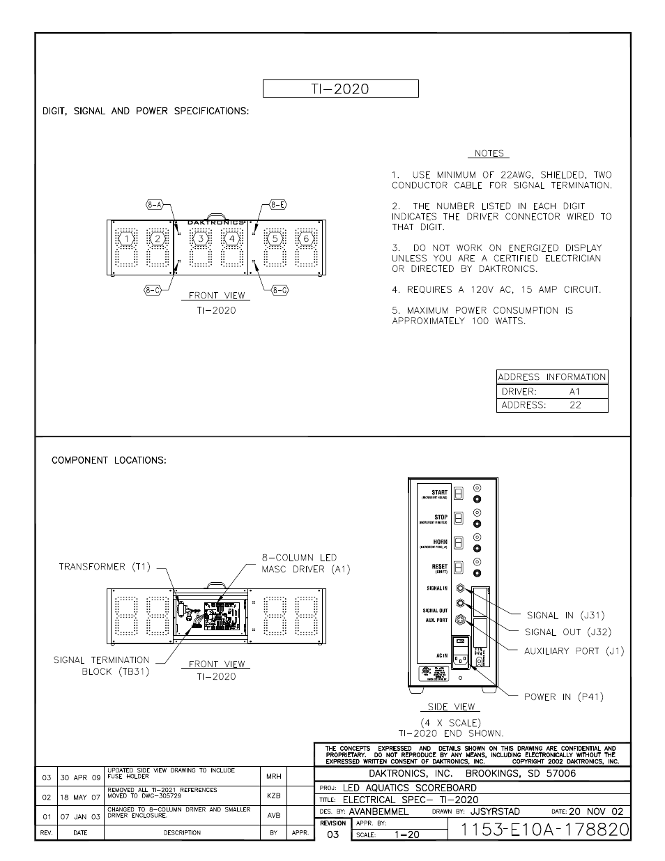 Daktronics TI-2020 Multipurpose Track & Field LED Timing Display User Manual | Page 40 / 50