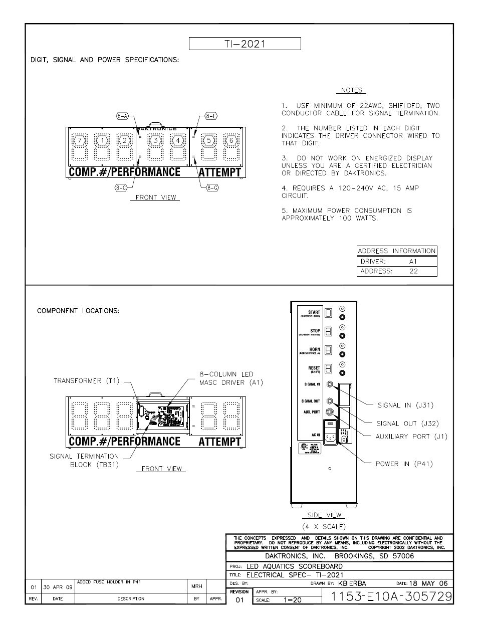 Daktronics TI-2020 Multipurpose Track & Field LED Timing Display User Manual | Page 43 / 50