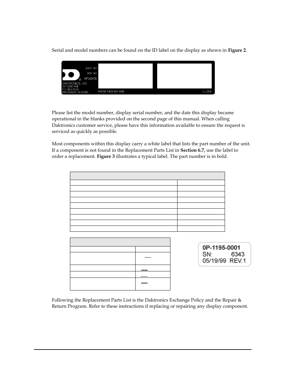 2 daktronics nomenclature, Daktronics nomenclature | Daktronics TI-2020 Multipurpose Track & Field LED Timing Display User Manual | Page 8 / 50