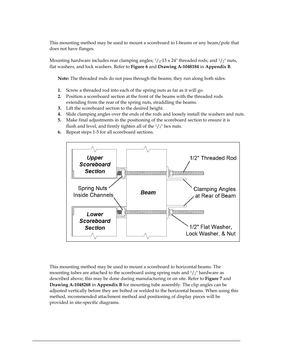 Clamping angles, Mounting tubes | Daktronics Outdoor LED Scoreboards Installation User Manual | Page 12 / 58
