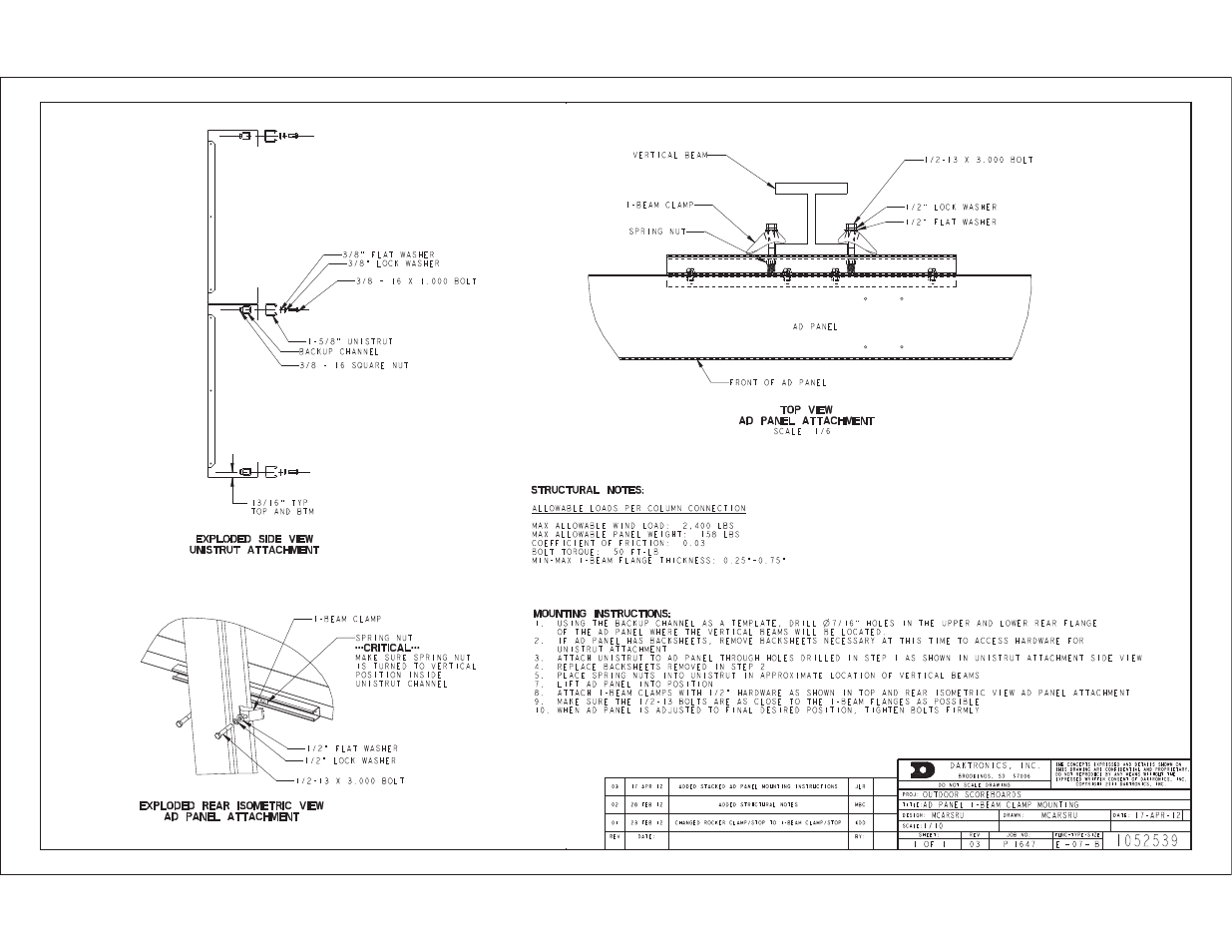 Daktronics Outdoor LED Scoreboards Installation User Manual | Page 49 / 58