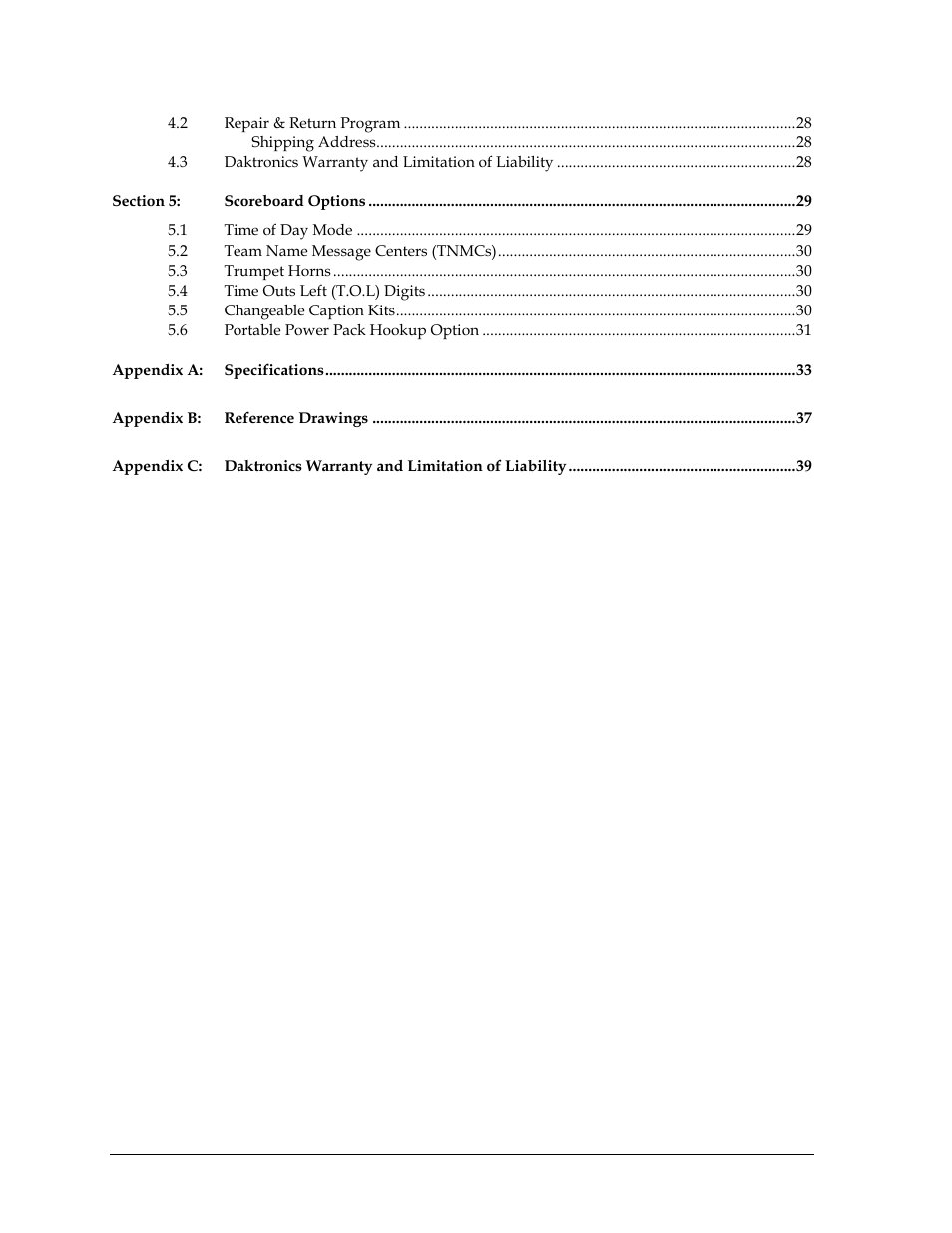 Daktronics Outdoor LED Scoreboards Installation User Manual | Page 6 / 58