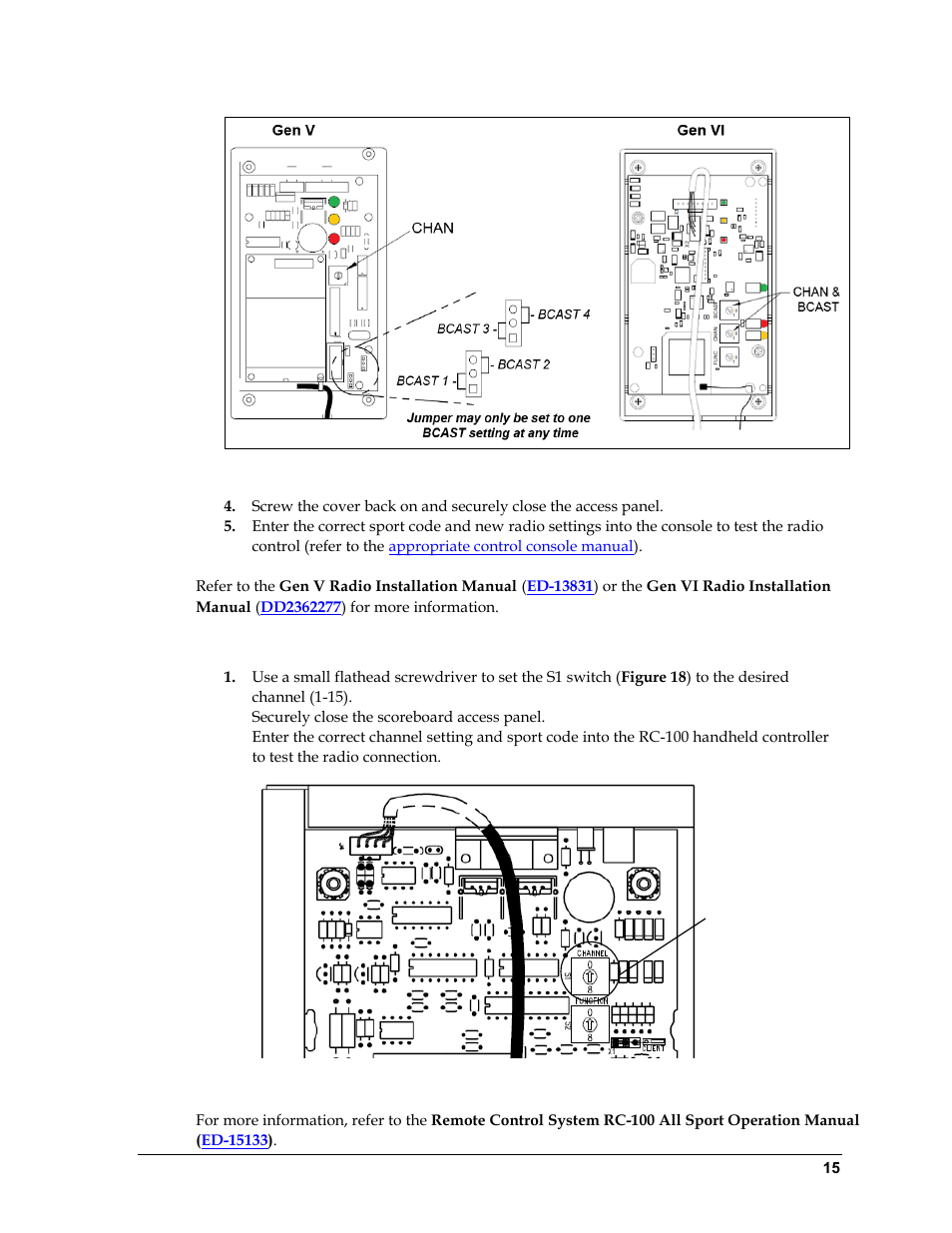 Base station (rc-100), Figure 17 | Daktronics Outdoor LED Scoreboards Service Manual User Manual | Page 21 / 52