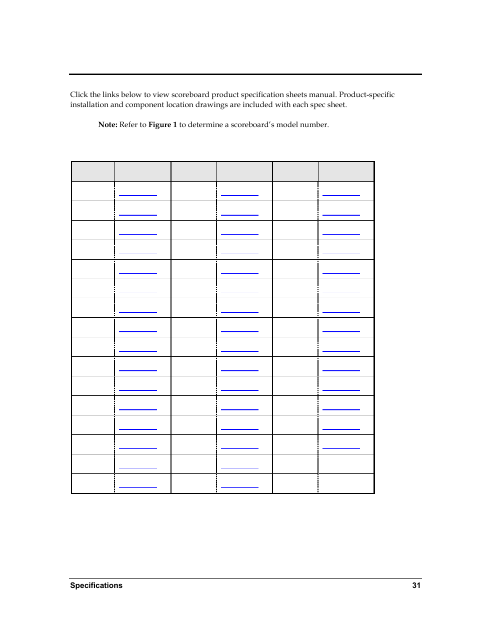 Appendix a: specifications, Appendix a, Specifications | Daktronics Outdoor LED Scoreboards Service Manual User Manual | Page 37 / 52